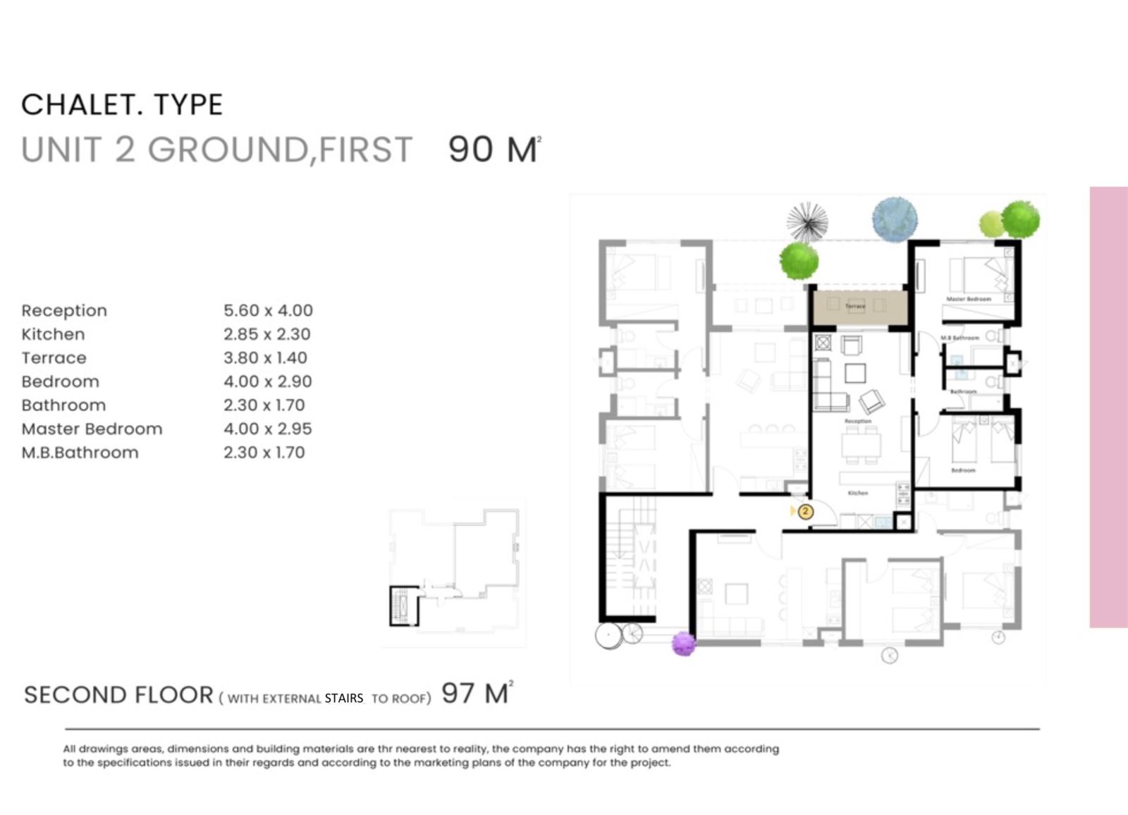 Floor plan for chalet at Gaia