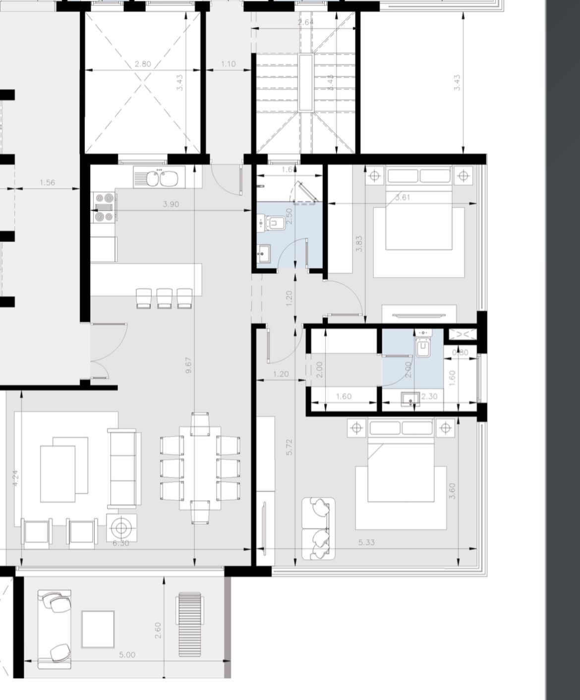 Floor plan for apartment at Lake view Residence 2