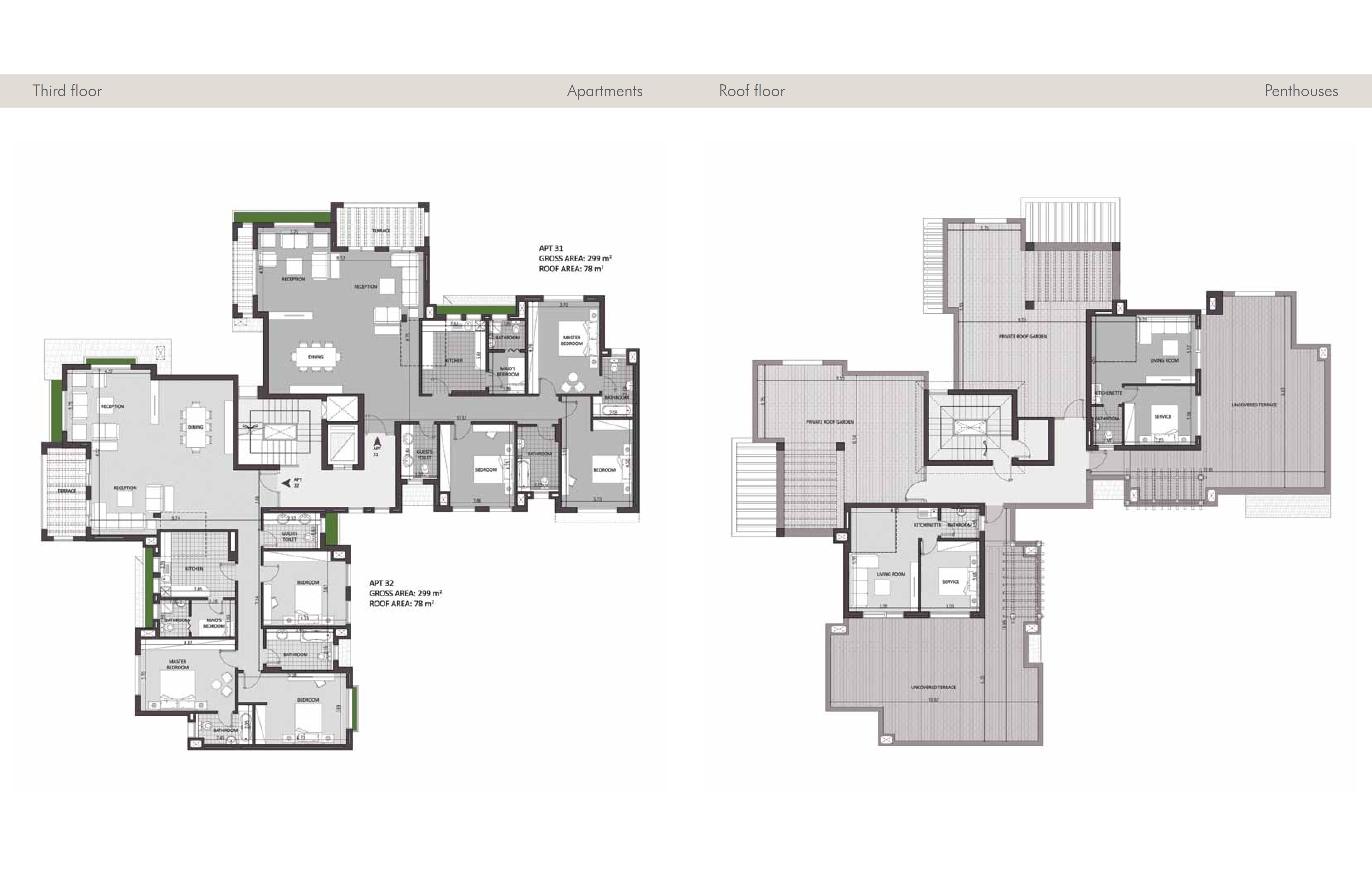 Floor plan for penthouse at Casa