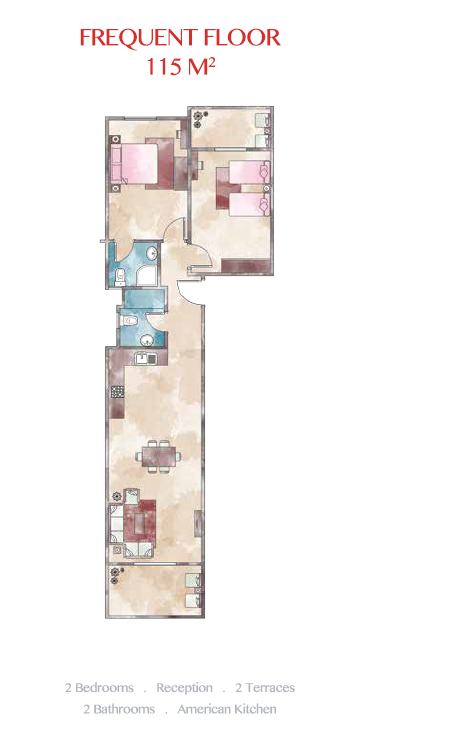 Floor plan for chalet at Lasirena Palm Beach