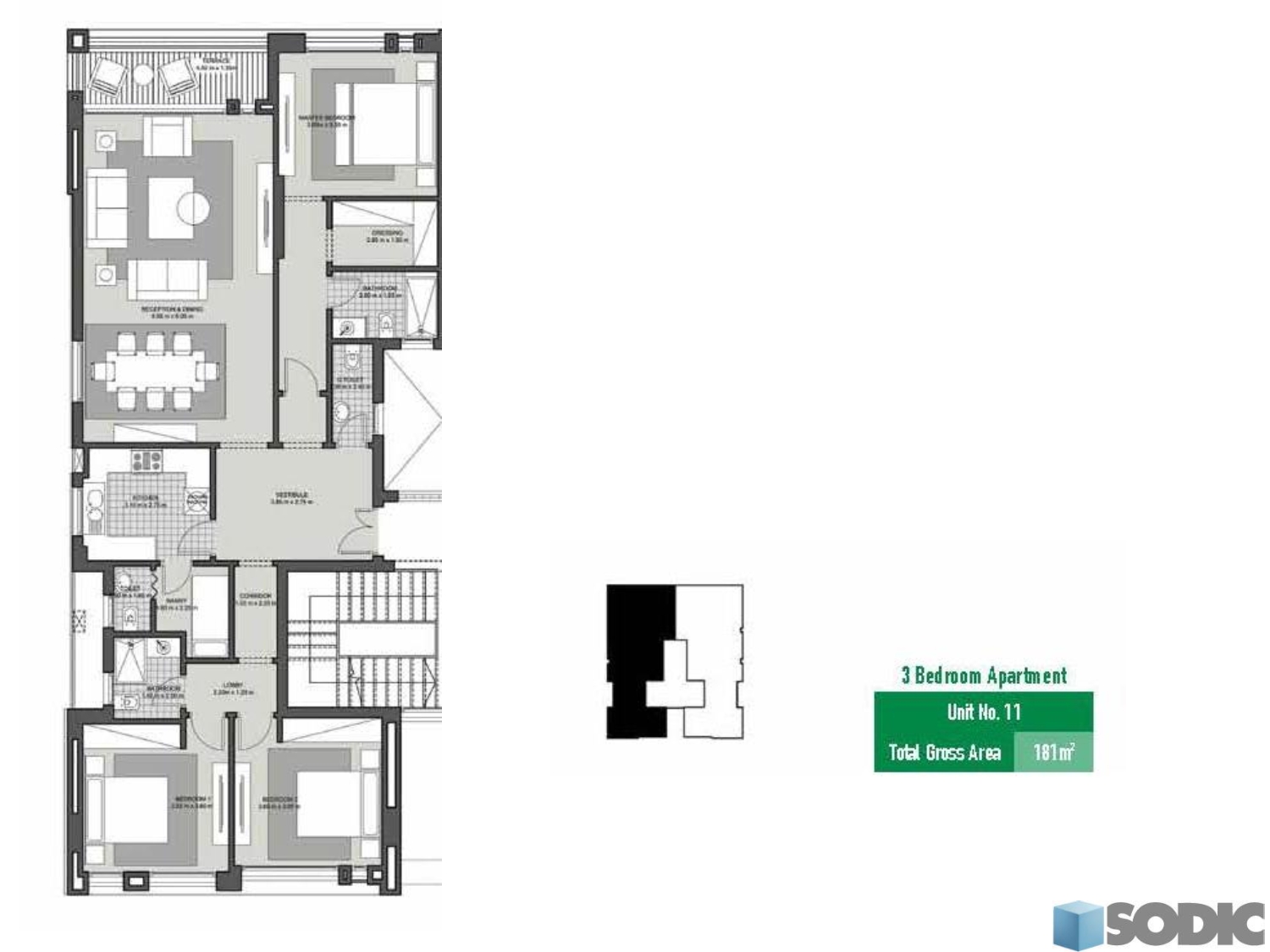 Floor plan for apartment at One 16