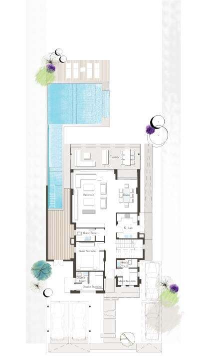 Floor plan for villa at Gaia