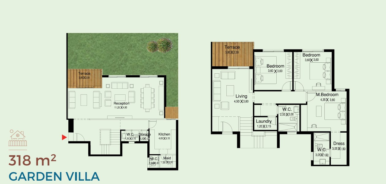 Floor plan for villa at Nile Boulevard