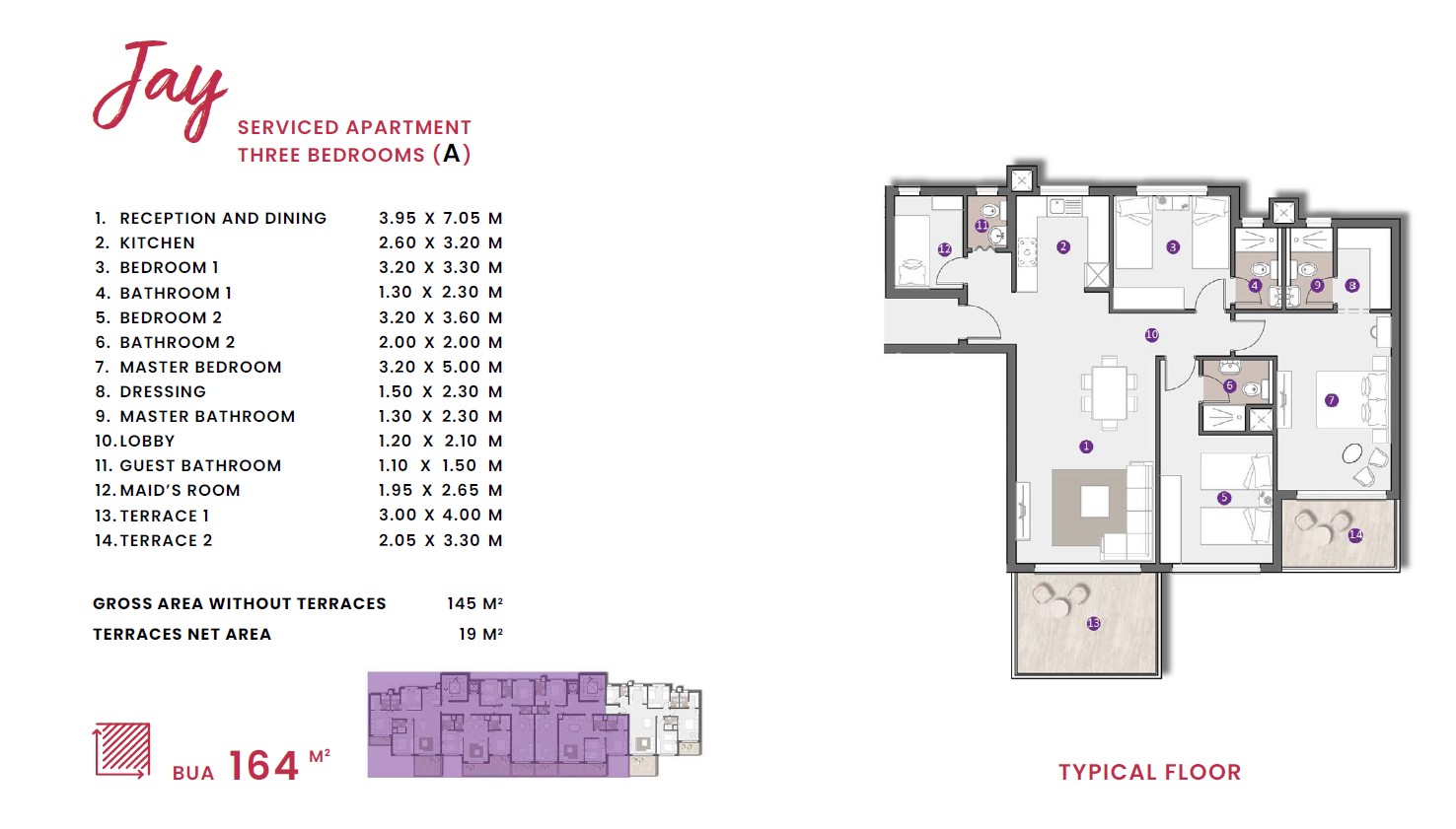 Floor plan for apartment at D.O.S.E