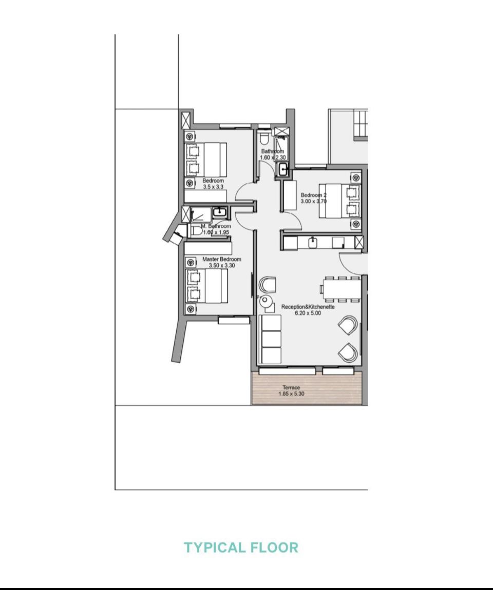 Floor plan for chalet at Salt