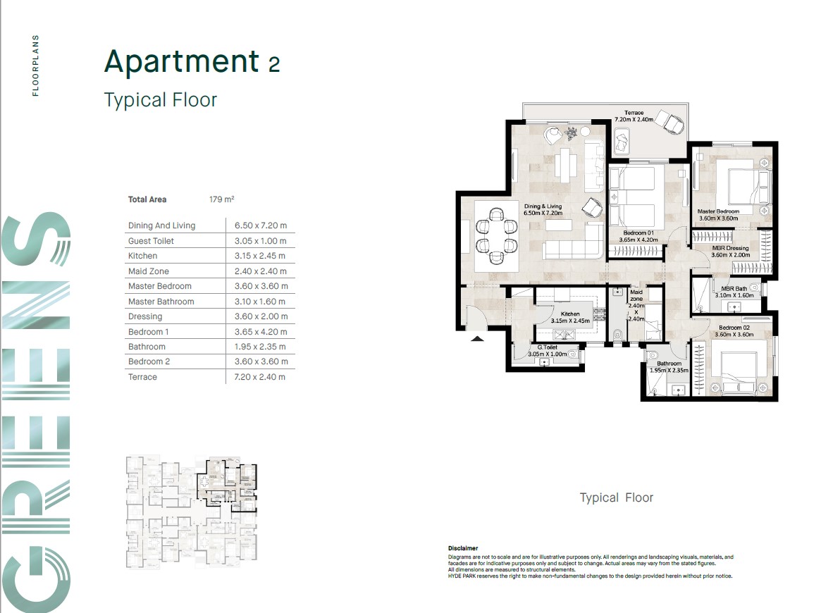Floor plan for apartment at Hyde Park