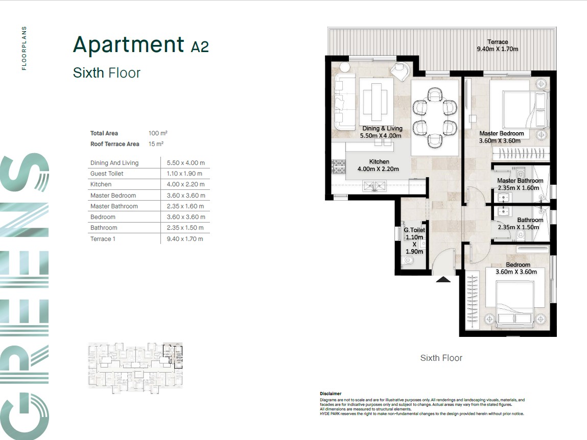 Floor plan for apartment at Hyde Park