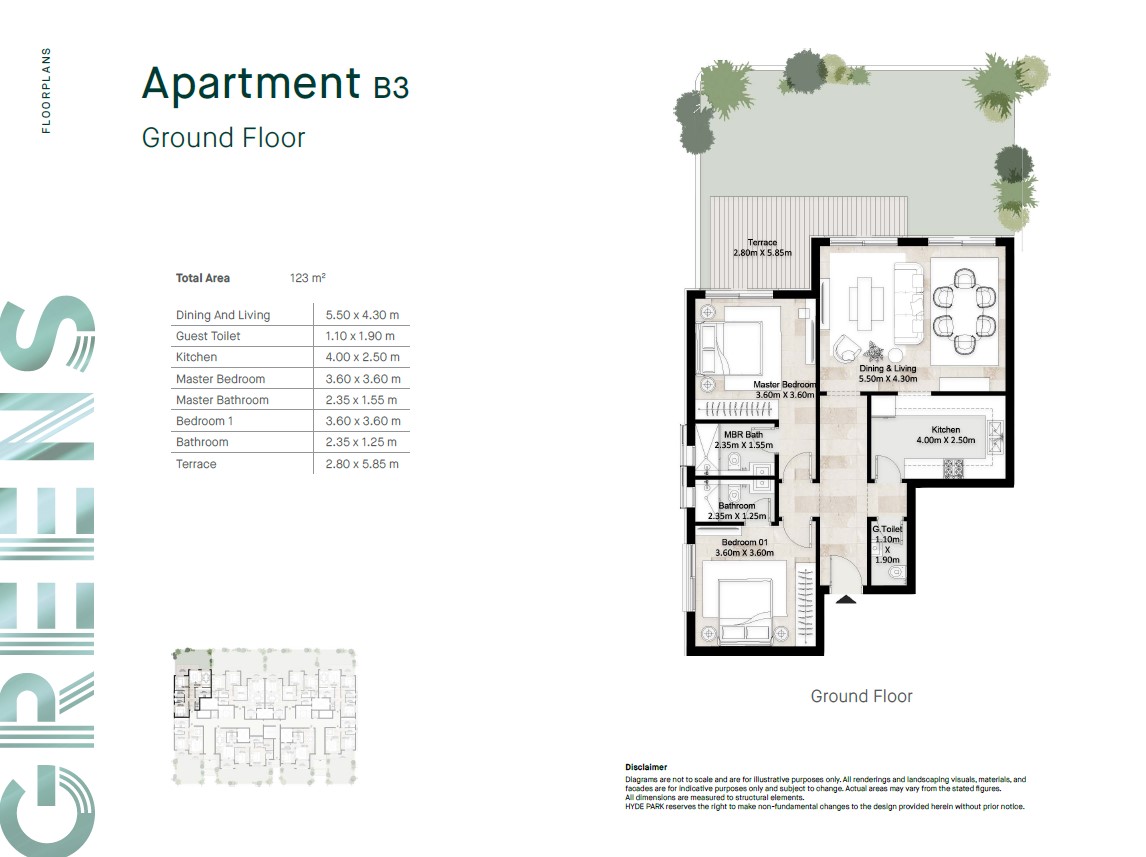 Floor plan for apartment at Hyde Park