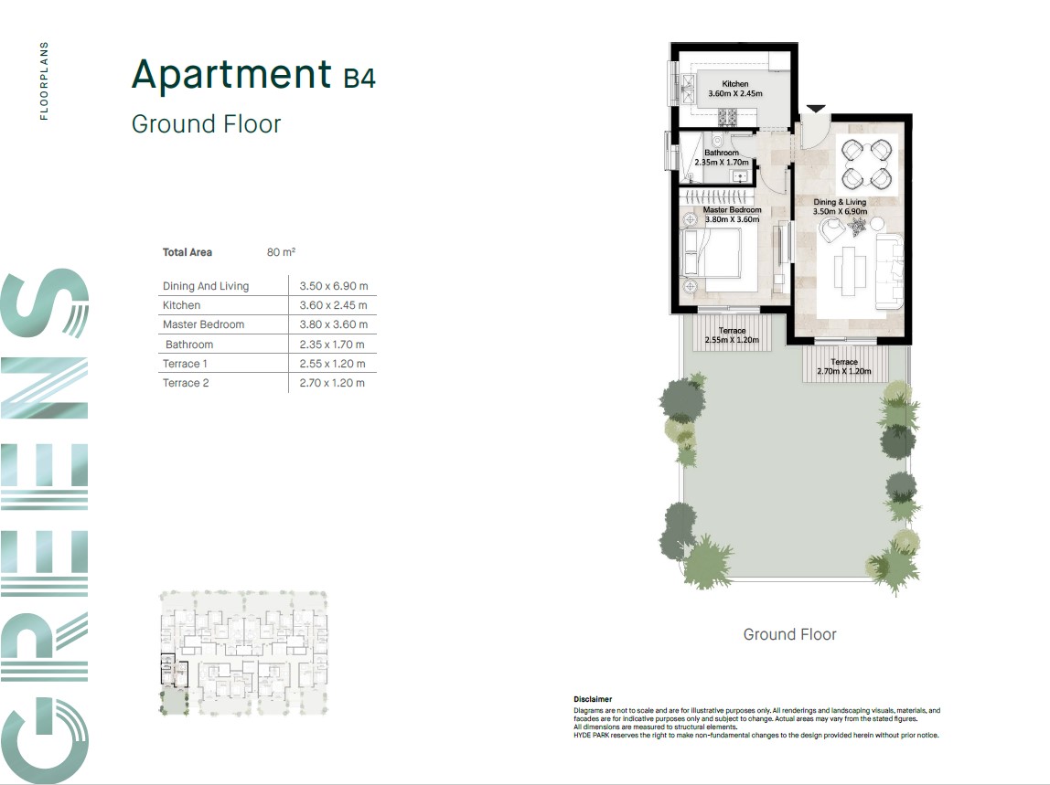 Floor plan for apartment at Hyde Park
