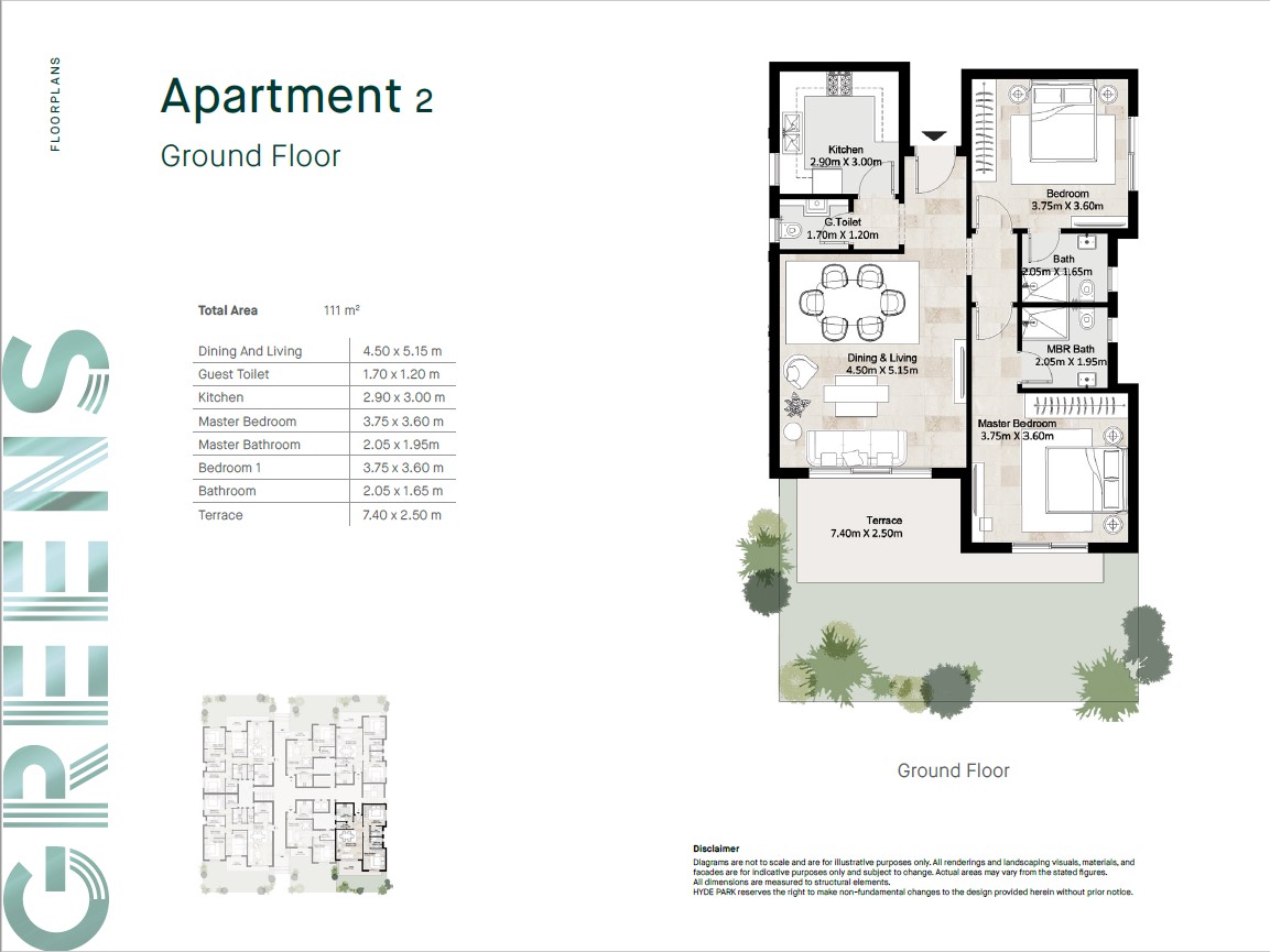 Floor plan for apartment at Hyde Park