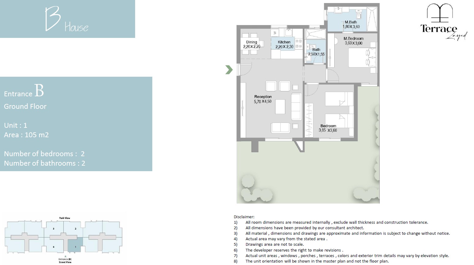 Floor plan for apartment at Terrace