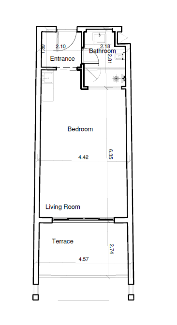Floor plan for chalet at Bayside