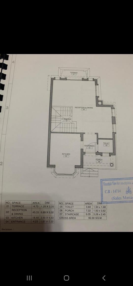 Floor plan for villa at Mountain View Chillout Park