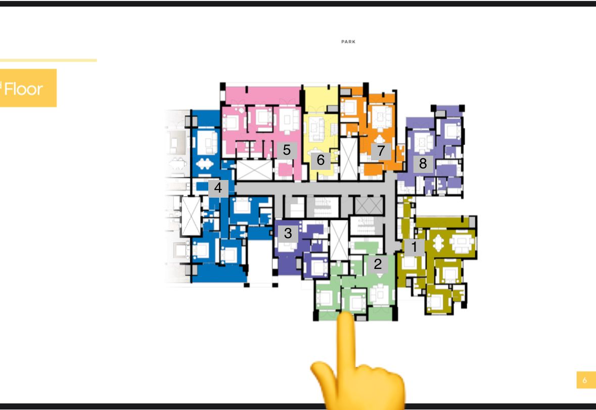 Floor plan for apartment at Zed Tower
