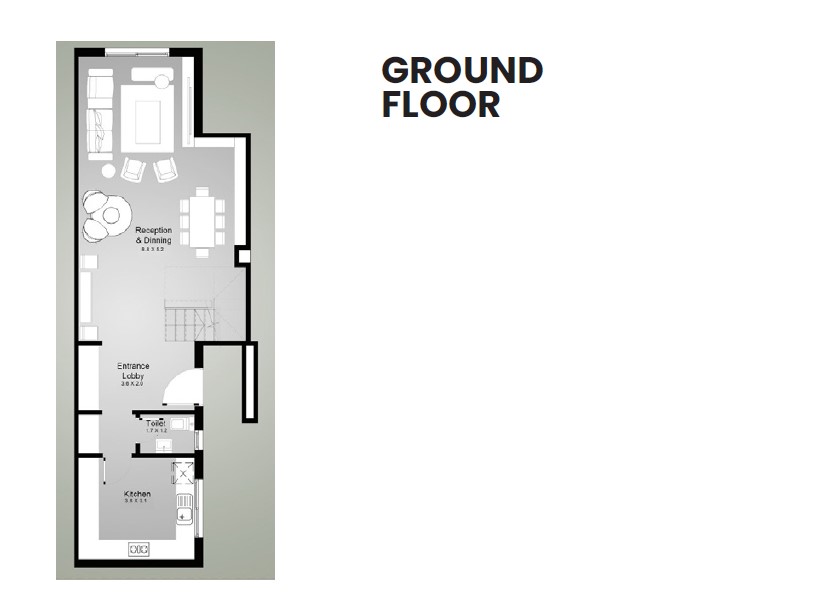 Floor plan for townhouse at Creektown