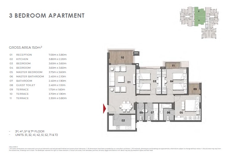 Floor plan for apartment at Il Bosco New Capital
