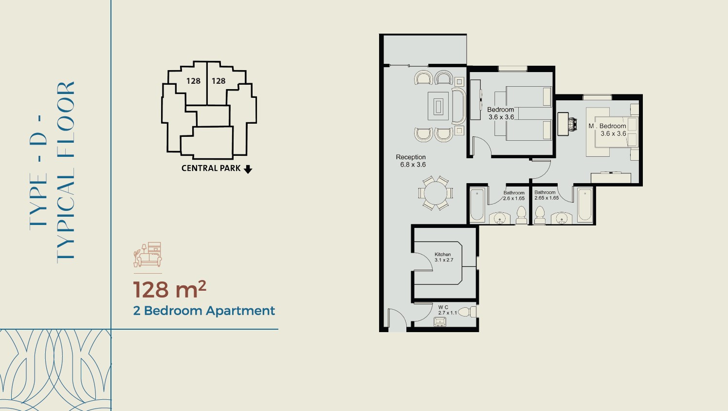 Floor plan for apartment at Nile Boulevard