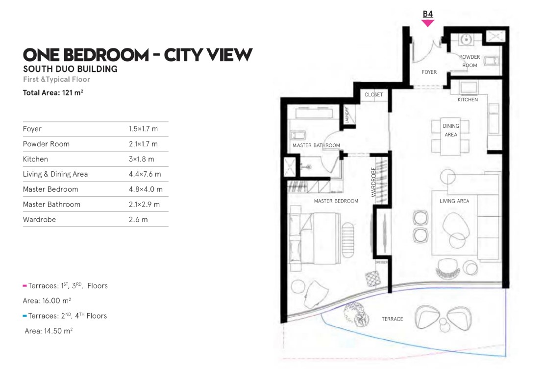 Floor plan for apartment at Cairo Design District