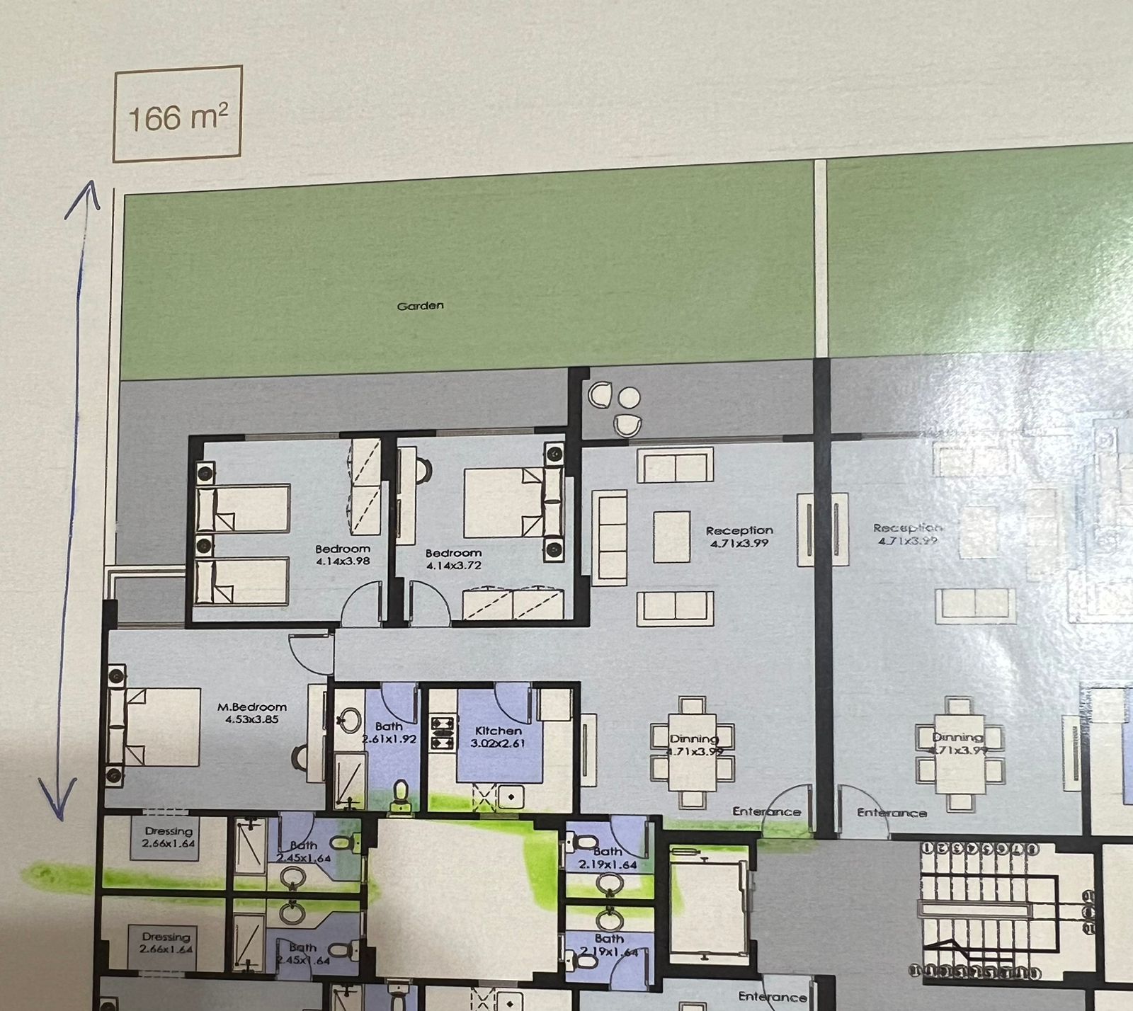 Floor plan for apartment at El Patio Oro