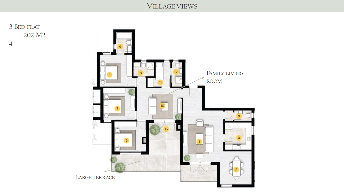 Floor plan for apartment at ZED