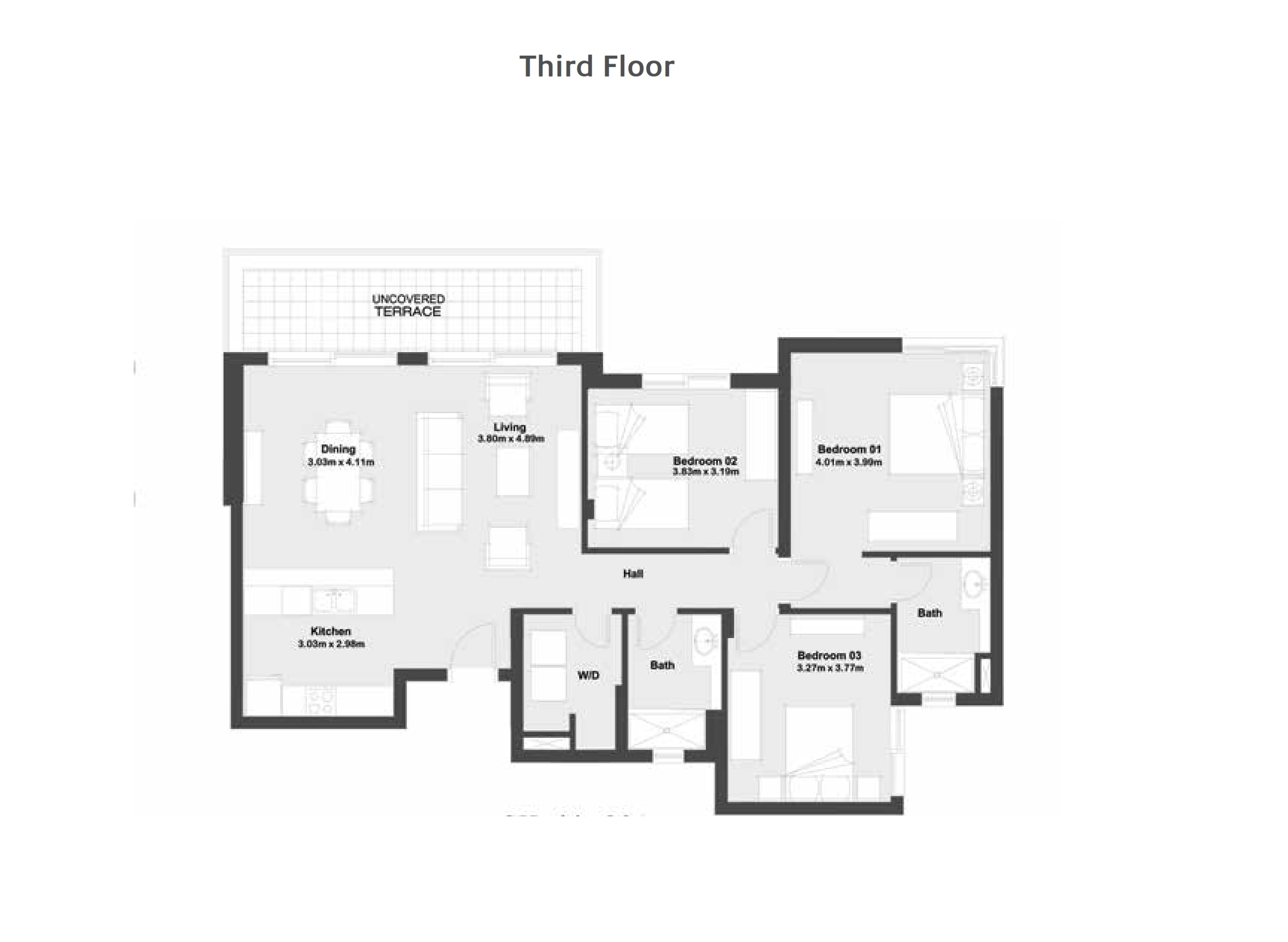 Floor plan for chalet at Marassi