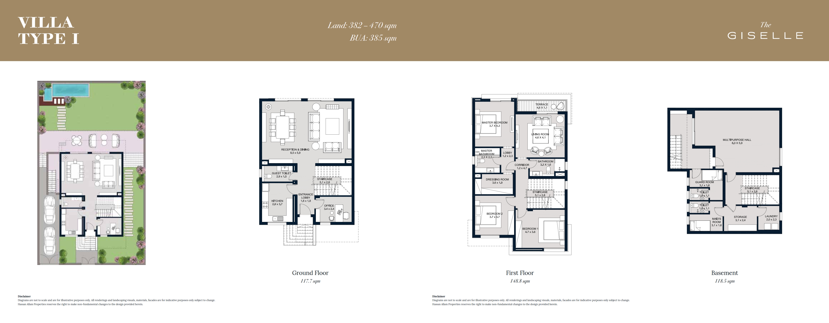 Floor plan for villa at The Giselle  SwanLake Residences