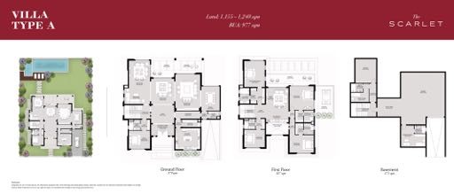 Floor plan for villa at The Scarlet  SwanLake Residences