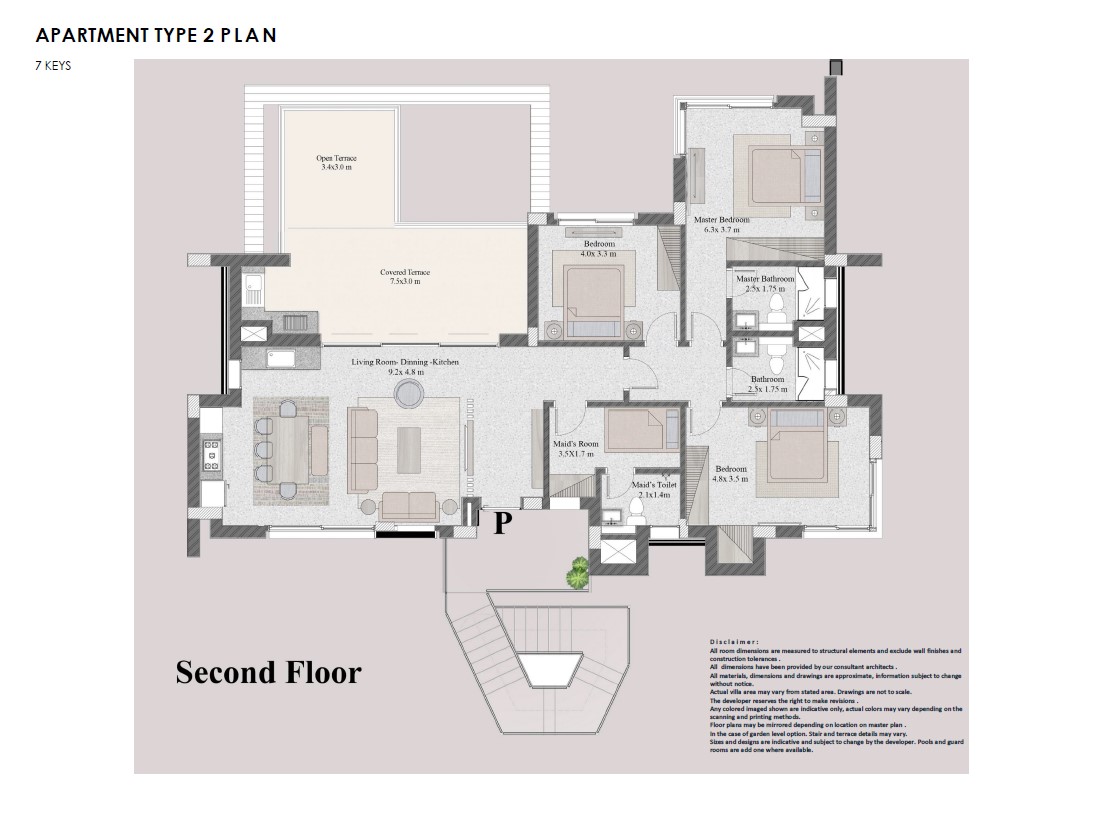 Floor plan for penthouse at Bay West