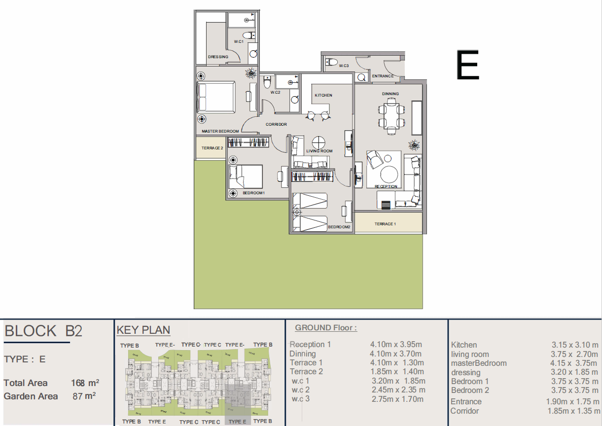 Floor plan for apartment at Ri8