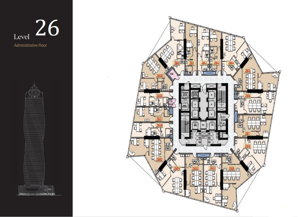 Floor plan for  at Amazon Capital Diamond Tower