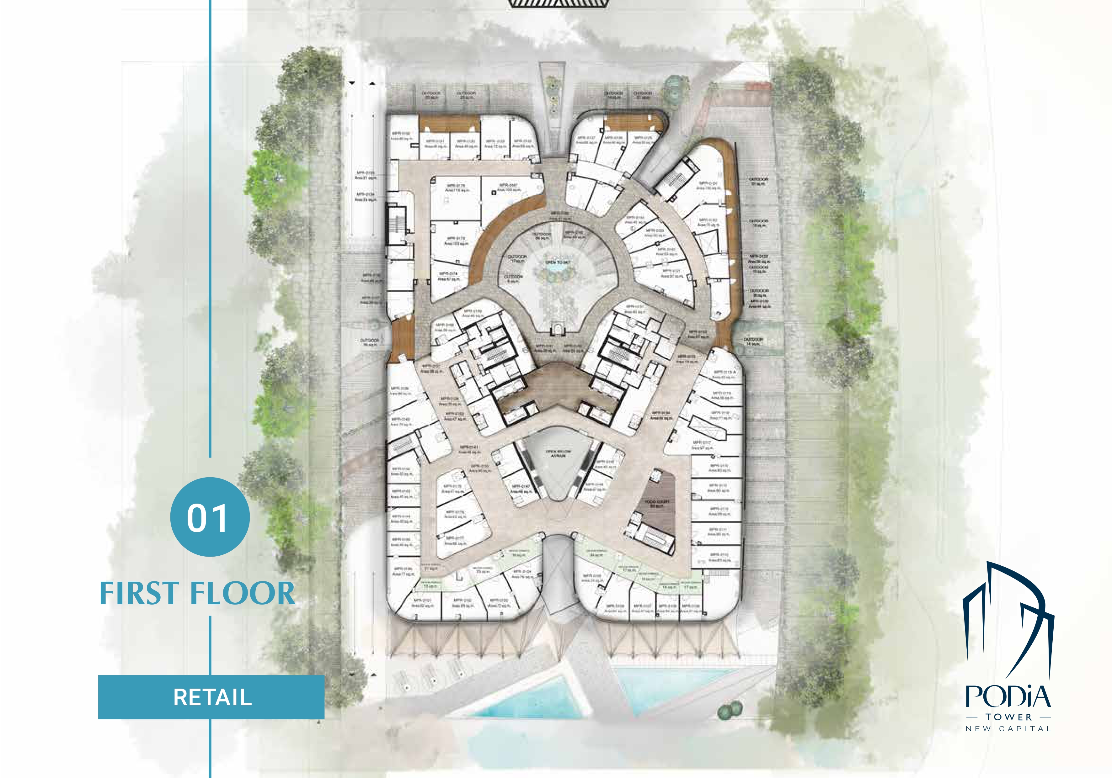 Floor plan for  at Podia Tower