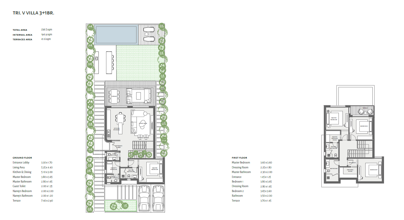 Floor plan for villa at The Med