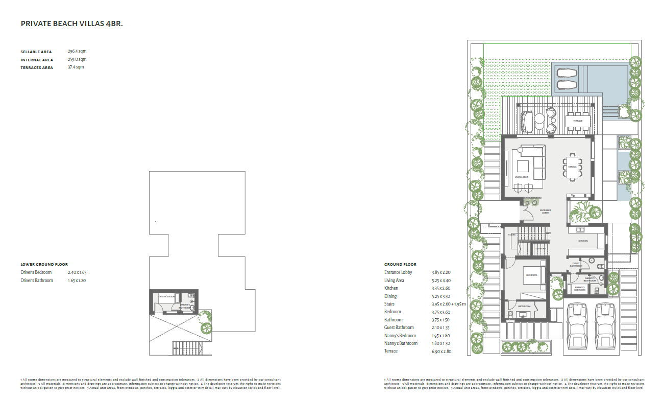 Floor plan for villa at The Med