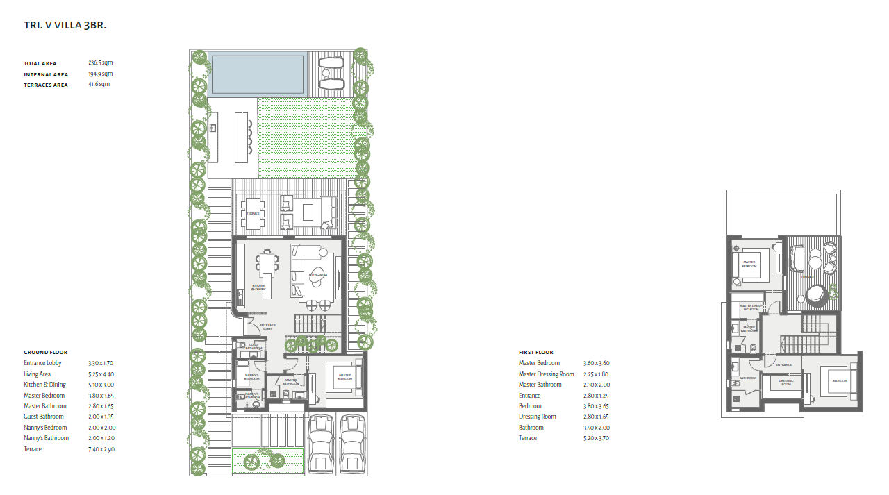 Floor plan for villa at The Med