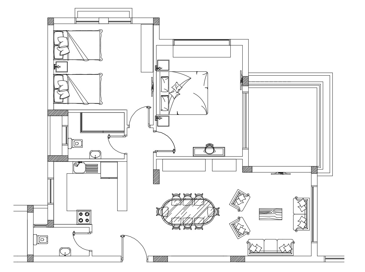 Floor plan for penthouse at Garden Hills