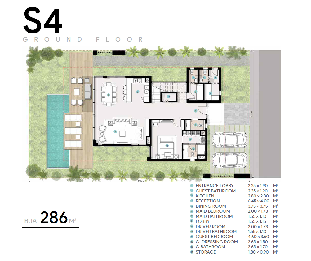 Floor plan for villa at Azha North Coast