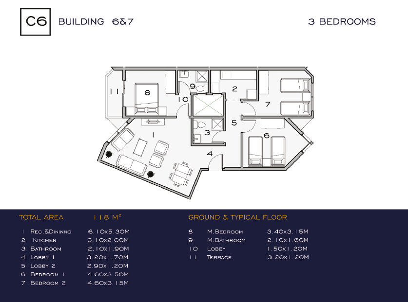 Floor plan for apartment at Eclat