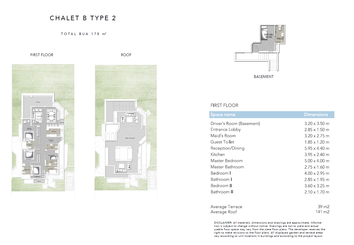 Floor plan for chalet at Jefaira
