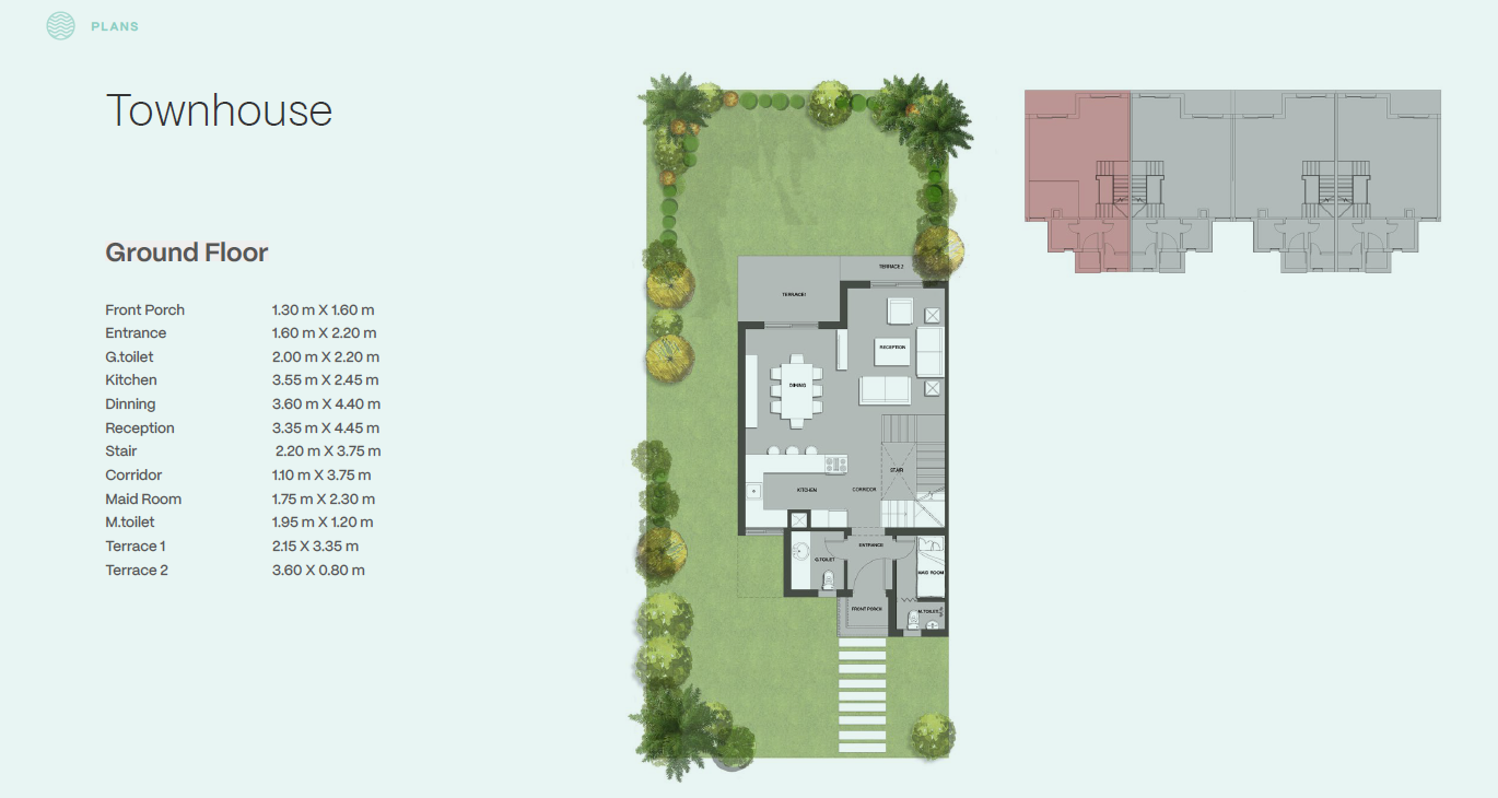 Floor plan for townhouse at Seazen
