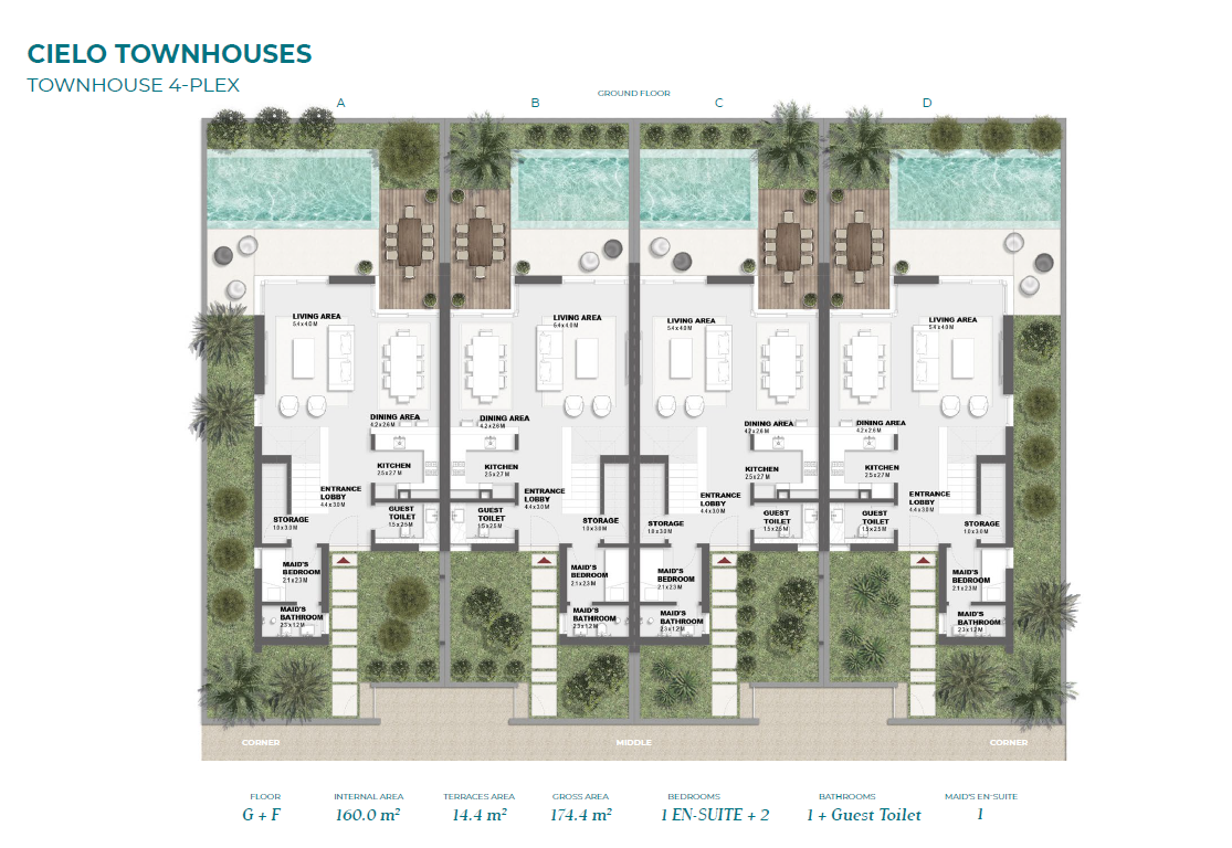 Floor plan for townhouse at Solare