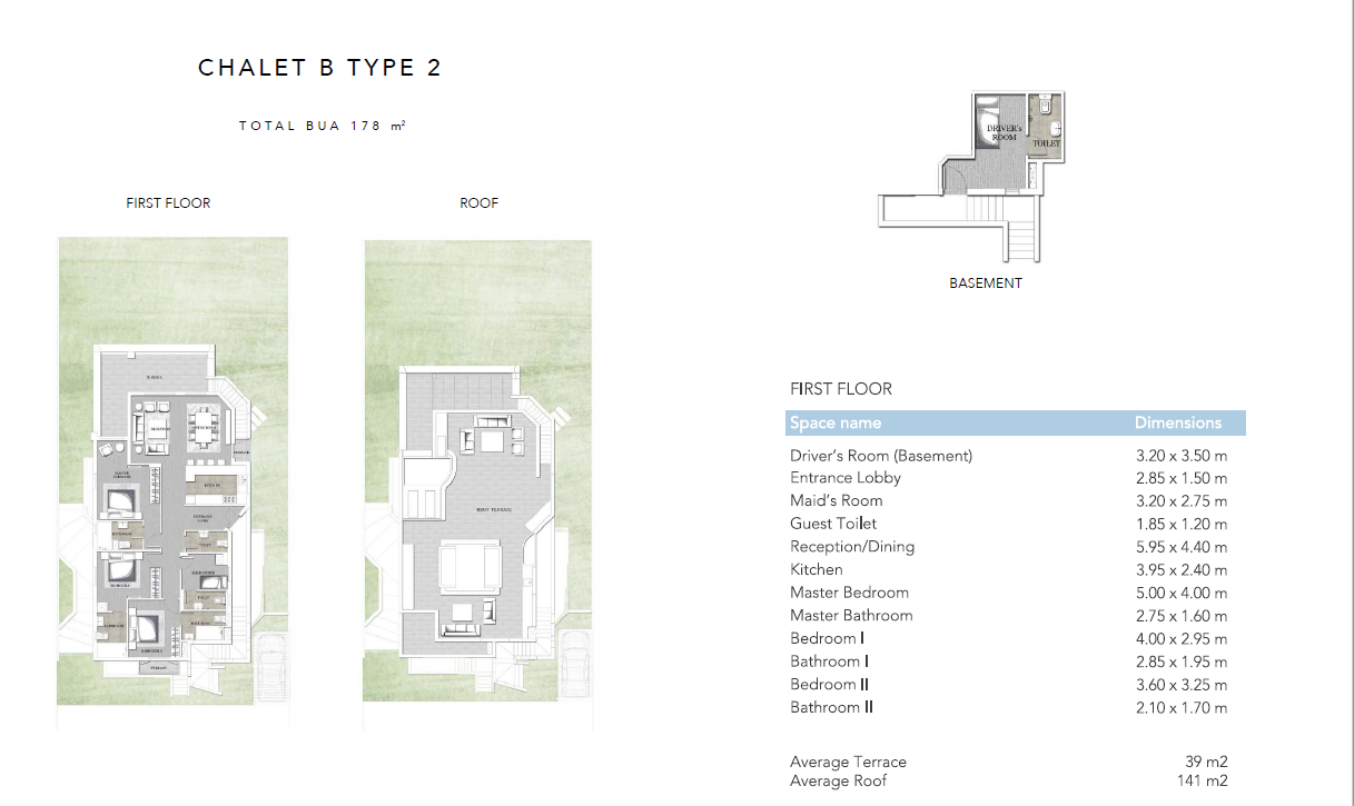 Floor plan for chalet at Jefaira
