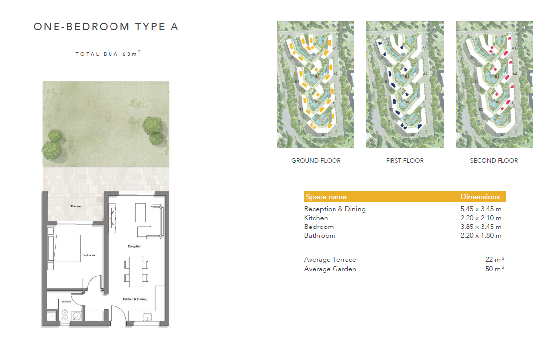 Floor plan for apartment at Jefaira