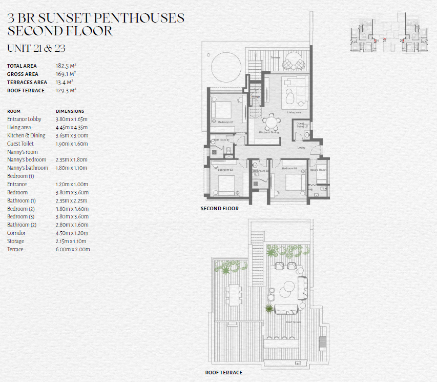 Floor plan for penthouse at The Med