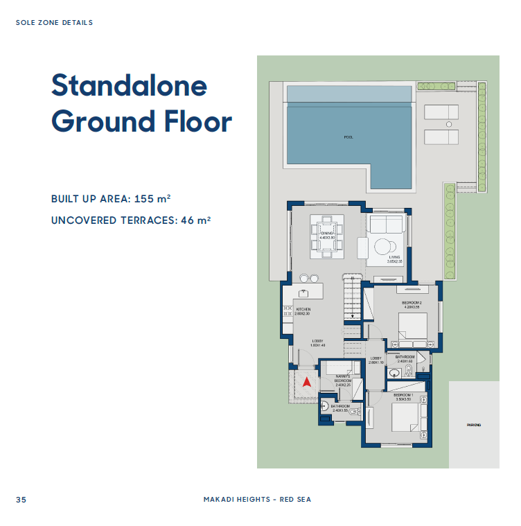 Floor plan for villa at Makadi Heights