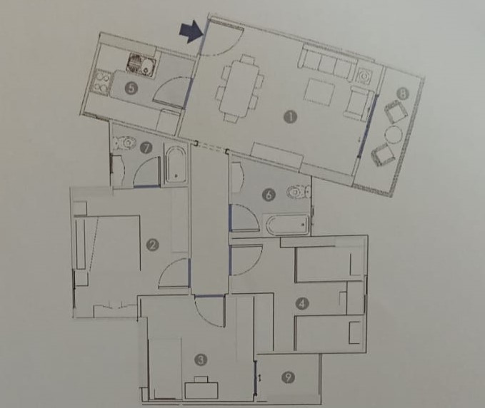 Floor plan for apartment at Makany Kattameya