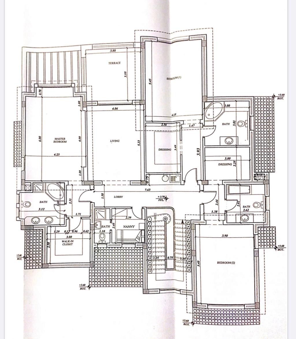 Floor plan for villa at Palm Hills Katameya (PK1)
