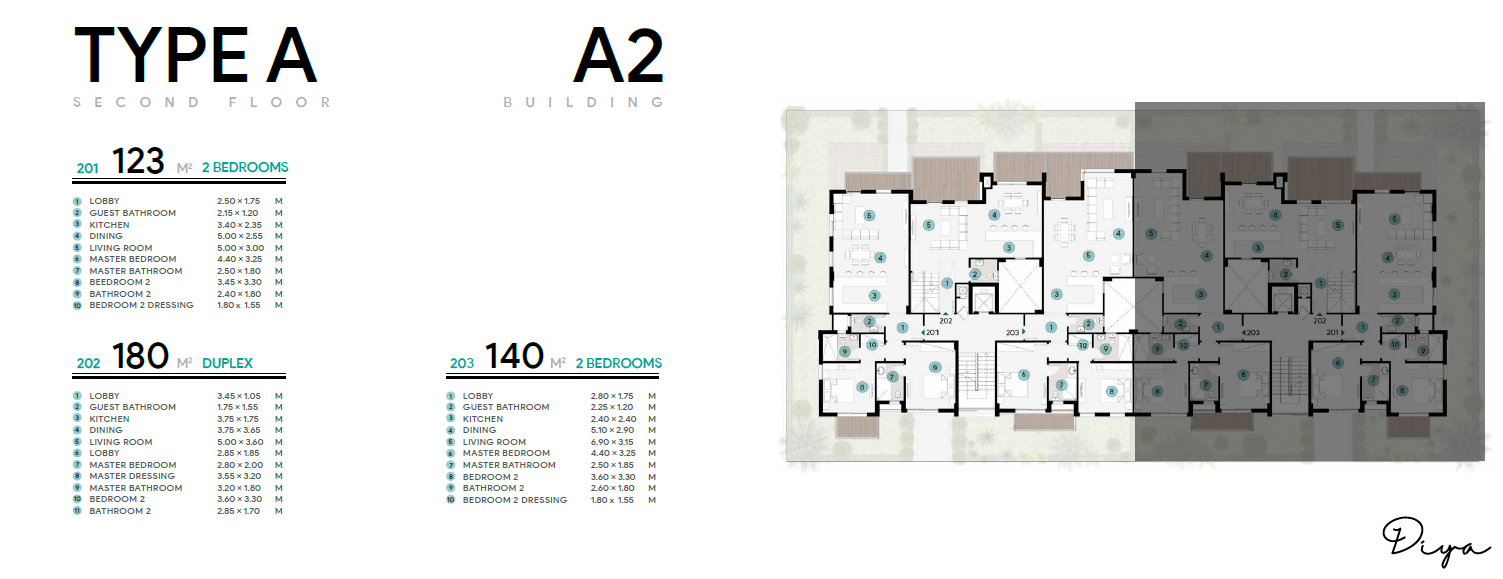 Floor plan for chalet at Azha North Coast