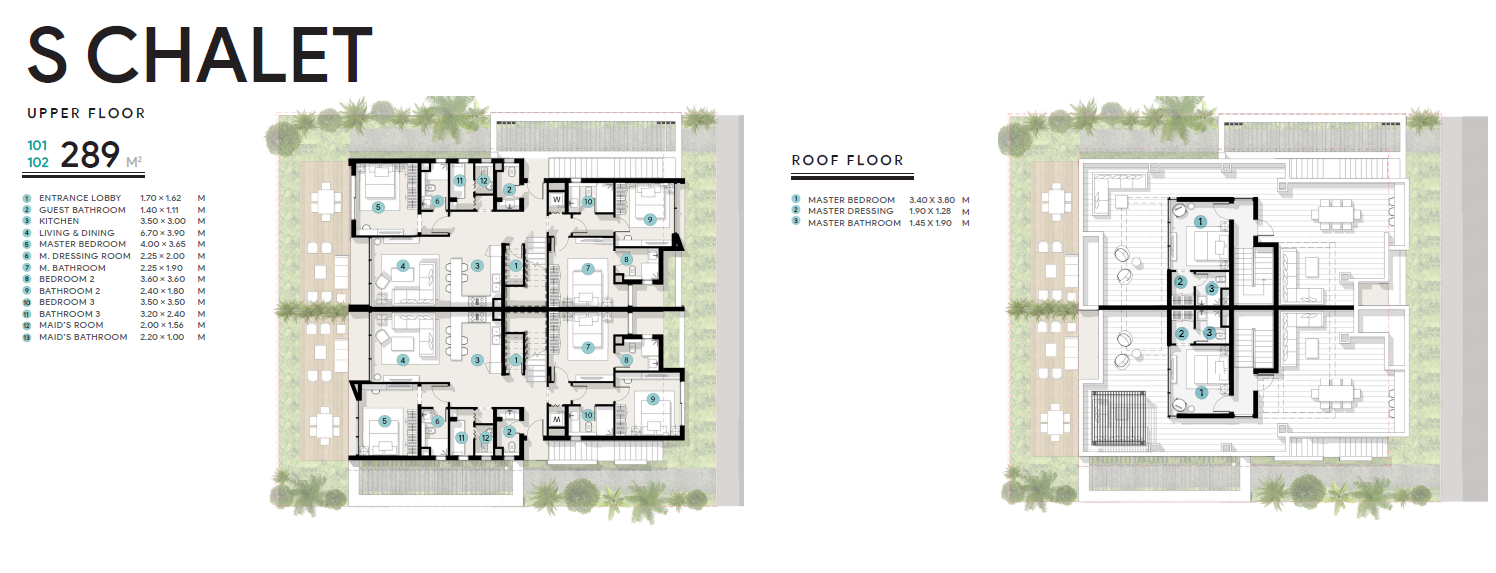 Floor plan for chalet at Azha North Coast