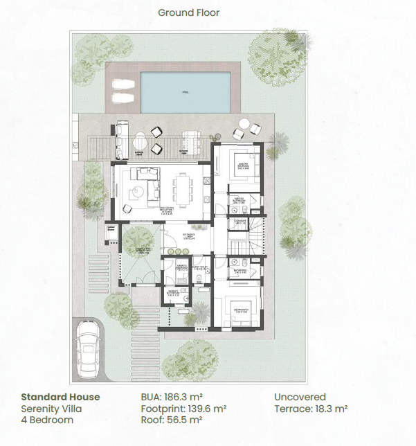 Floor plan for villa at Makadi Heights