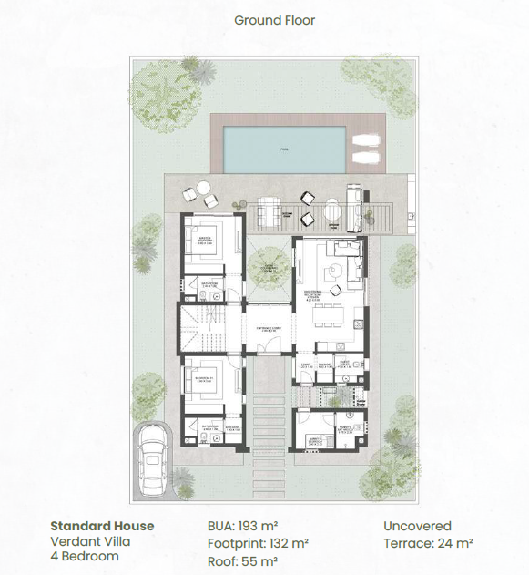 Floor plan for villa at Makadi Heights